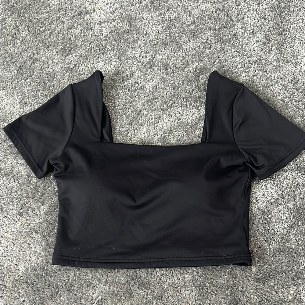 Klassy Network Black Fitted Crop Top